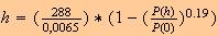Formule pour calculer l'altitude simplifiée